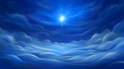 Wall Mural - Celestial Cloudscape Illustration