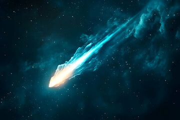 Wall Mural - Cosmic Comet Illustration