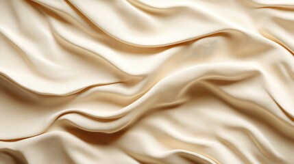 White fabric with a wave pattern. The fabric is very smooth and has a very soft texture