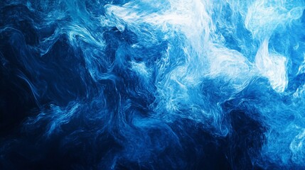 Wall Mural - The image is a blue and white swirl of water. The blue color is dominant and the white color is present in the background. The water appears to be moving and flowing, creating a sense of motion