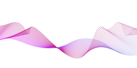 Wall Mural - pink wave curve lines banner background design.Pattern line blend curve flow futuristic background.vector design speed lines on transparent ribbon isolated Undulate Wave Swirl, background.