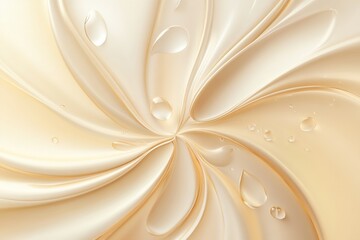 Leinwandbilder - Abstract organic shapes create flowing patterns resembling glowing water droplets in soft hues. Generative AI