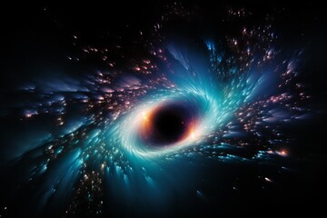 Wall Mural - captivating cosmic swirl in a vibrant galaxy at the edge of the universe. generative ai