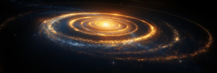 Wall Mural - vibrant swirling galaxy displaying breathtaking cosmic colors and patterns. generative ai