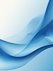 Aufkleber - Abstract patterns resembling ocean waves creating a serene atmosphere in blue and white tones. Generative AI