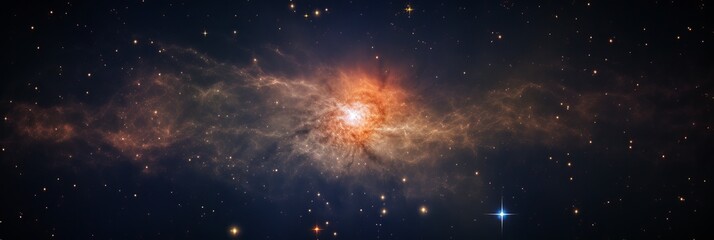 Wall Mural - stunning cosmic explosion illuminates the vastness of deep space in vivid colors. generative ai