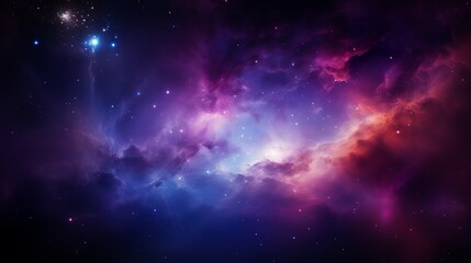 Wall Mural - cosmic dance of colors in the vastness of the universe at night. generative ai