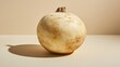 © Marry93 - A lone rutabaga, isolated on a neutral pastel background, casting a soft shadow to enhance its round shape and colors