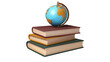 © yeewa - Global Education: A miniature globe rests atop a stack of books, symbolizing the pursuit of knowledge and global understanding.