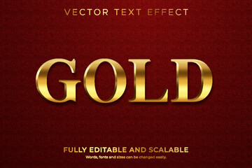 Wall Mural - golden type editable text effect in vector style