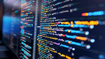digital programming background. Selective focus