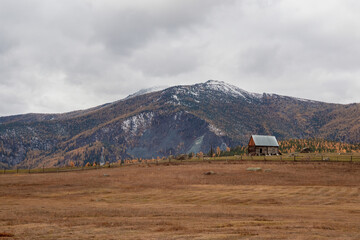 A lost house in the distant mountains.