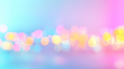 Aufkleber - Colorful Pastel Lights Blurred Abstract Background in Soft Glow