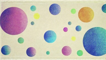 Aufkleber - Vibrant Multicolored Polka Dot Pattern on Light Textured Fabric Background for Modern Home Decor, DIY Crafts, and Party Themes


