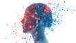 © mustkim - Human head connect to artificial intelligence brain with circuit line isolated on a transparent background