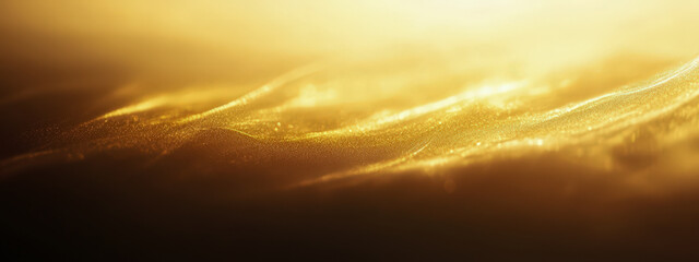 Wall Mural - A golden wave with a lot of sparkles