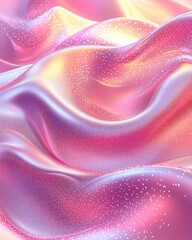 Aufkleber - Abstract Korean-Inspired Pastel Waves with Soft Glowing Light Points