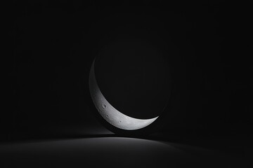 Wall Mural - 3d rendering of After the New Moon and before First Quarter Moon. crescent moon
