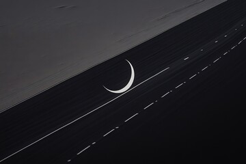 Wall Mural - The moon in the night sky in clouds 3D illustration
