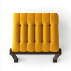 Wall Mural - Top view of Bench, Bench mustard yellow furniture design