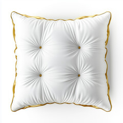 Wall Mural - Decorative pillow top view, Decorative pillow mustard yellow furniture design, top view furniture