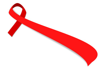 Aids red ribbon. isolated on white background, World aids day vector isolated symbol. Illustration of red ribbon, aids health day campaign