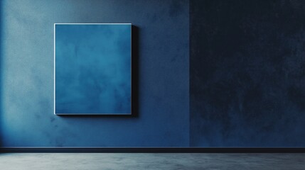 Wall Mural - Minimalist design featuring blue wall and space.