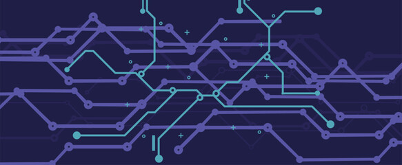 Wall Mural - abstract technology background. vector art.