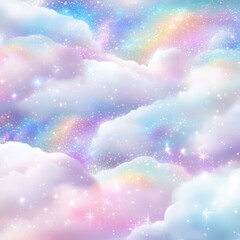 Wall Mural - dreamy pastel galaxy clouds