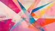© Natthithin - Abstract Geometric Art in Bright Pink and Blue Tones for Creative Spaces