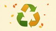 © Silva - Simple orange recycling symbol for Earth Day