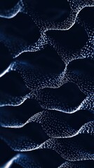 Poster - Modern low-poly gradient background with wavy patterns in dark blue hues