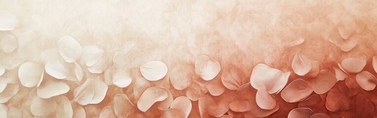 Poster - Subtle bokeh composition with muted copper tones and soft petal shapes in a dreamy backdrop