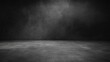 © Pricha.RT - 3D rendering: Empty, dark concrete room with abstract textures.