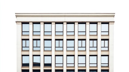 Poster - A modern building facade featuring windows and architectural details.