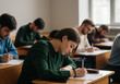 © Rizka - Focused Students Taking an Exam in a Classroom