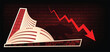 © ArtDown - India Bombay Stock Exchange crisis red market price share market bearish vector poster