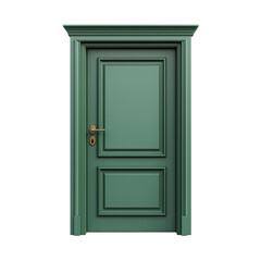 Modern Green Wooden Door