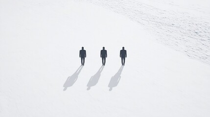 Wall Mural - Ethereal Walkers Carved in Negative Space