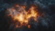 © AGUNG - Fiery explosion amidst dark clouds.