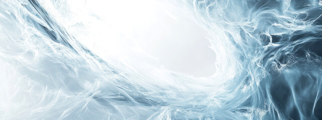 Wall Mural - abstract ethereal swirling white and blue digital futuristic art design
