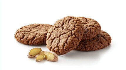 Wall Mural - Triple-Ginger Rye Cookies With Copy Space 