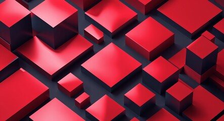 abstract square pattern background in red pattern background