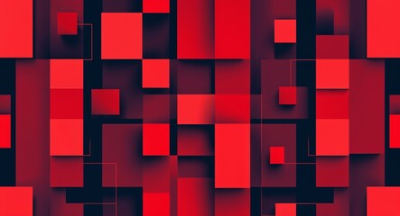 abstract square pattern background in red pattern background