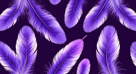 Wall Mural - Feather texture pattern background in purple pattern background