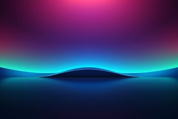 a blue and pink background with a curved curve