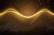 © haiqiang - a close up of a wave of gold dots on a black background