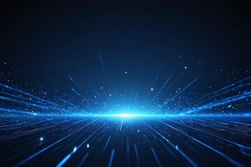a blue abstract background with lines and stars