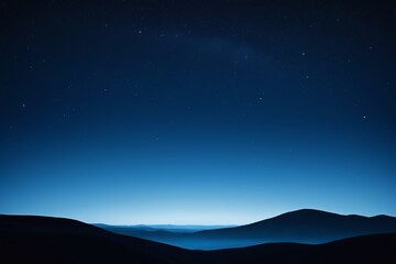 Wall Mural - night sky with stars and mountains in the distance