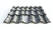 © Osc AI - Roof tile, gray texture, isolated on white background.
